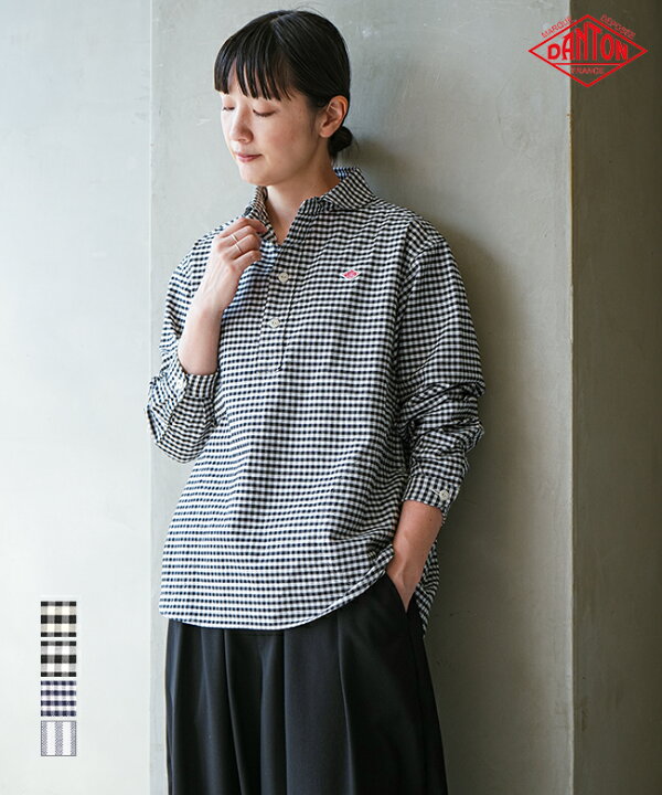楽天市場】◇DANTON(ダントン) ROUND COLLAR P.O SHIRT L/S ラウンド 
