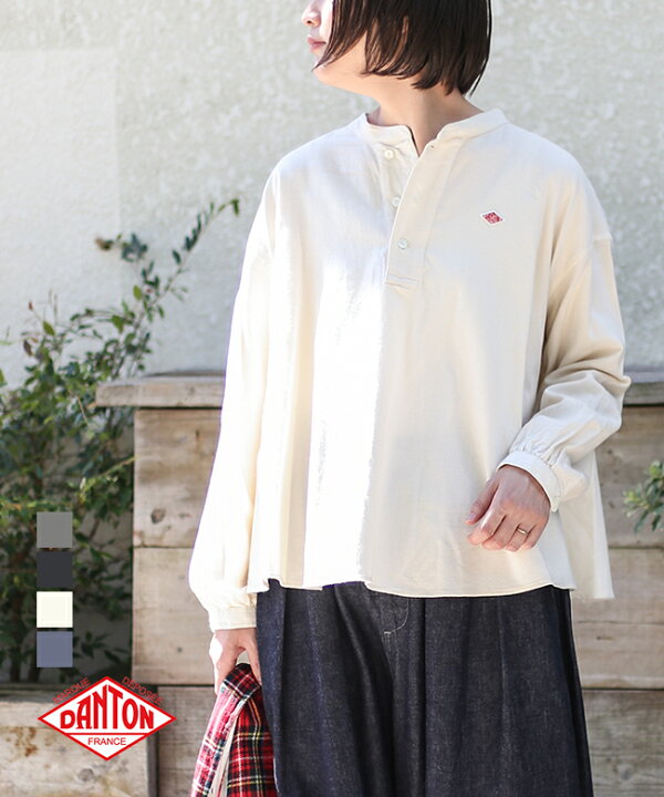 楽天市場】◇ DANTON(ダントン) ヘンリーネックプルオーバーシャツ 