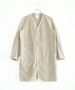 [JD-8992]DANTON(_g) FLEECE COLLARLESS COAT t[Xm[J[R[g fB[X AE^[