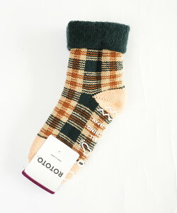 [R1625]ROTOTO(���g�g)COMFY ROOM SOCKS "CHECK" �R���t�B���[���\�b�N�X �h�`�F�b�N�h �C��