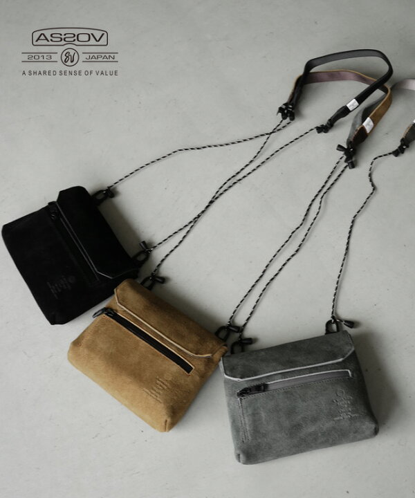 楽天市場】◇AS2OV(アッソブ) WATER PROOF SUEDE Sacoche Wallet 