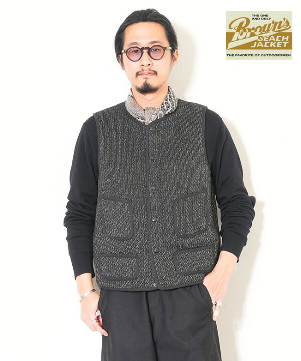 楽天市場】BROWNS BEACH(ブラウンズビーチ) LOW NECK VEST ロウネック 