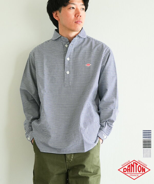 楽天市場】◇DANTON(ダントン) ROUND COLLAR P.O. SHIRTS L/S ラウンド 