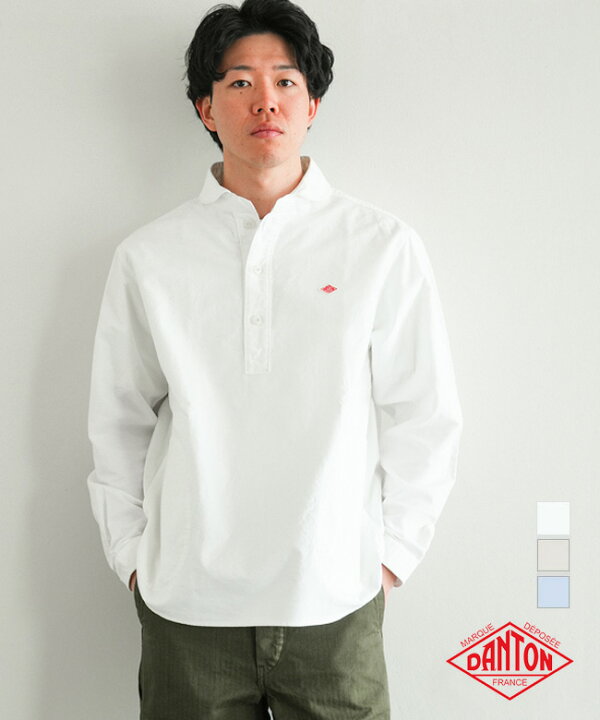 楽天市場】◇DANTON(ダントン) ROUND COLLAR P.O. SHIRTS L/S ラウンド 