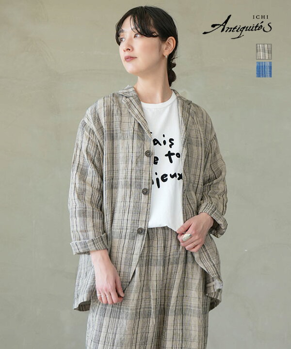 楽天市場】ICHI Antiquites(イチアンティークス) CHECK JACKET 