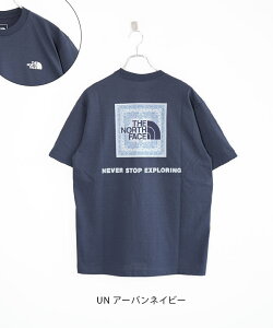 ��THE NORTH FACE(�U�E�m�[�X�E�t�F�C�X) S/S Bandana Spuare Logo Tee �V���[�g�X���[�u�o���_�i�X�N�G�A���S�e�B�[ T�V���c�y���[���֑Ή��z [NT32446]