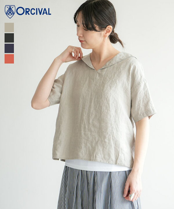楽天市場】ORCIVAL(オーチバル/オーシバル) Linen Sailor Shirt リネン 