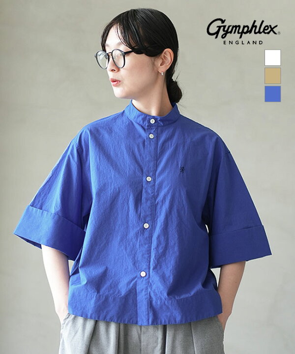 楽天市場】Gymphlex(ジムフレックス) STAND COLLAR SHIRT S/S スタンド 