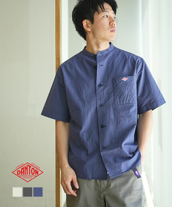 楽天市場】◇DANTON(ダントン) BAND COLLAR SHIRT S/S(バンドカラー 
