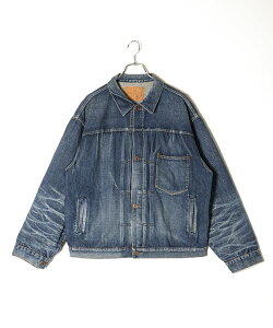 gold(�S�[���h)RECYCLED WASTE SUVIN COTTON YARN 11.5oz. DENIM BLOUSE WWII MODEL VINTAGE WASHED �����Y �f�j���W���P�b�g ���C�g�A�E�^�[ [GL16002H]
