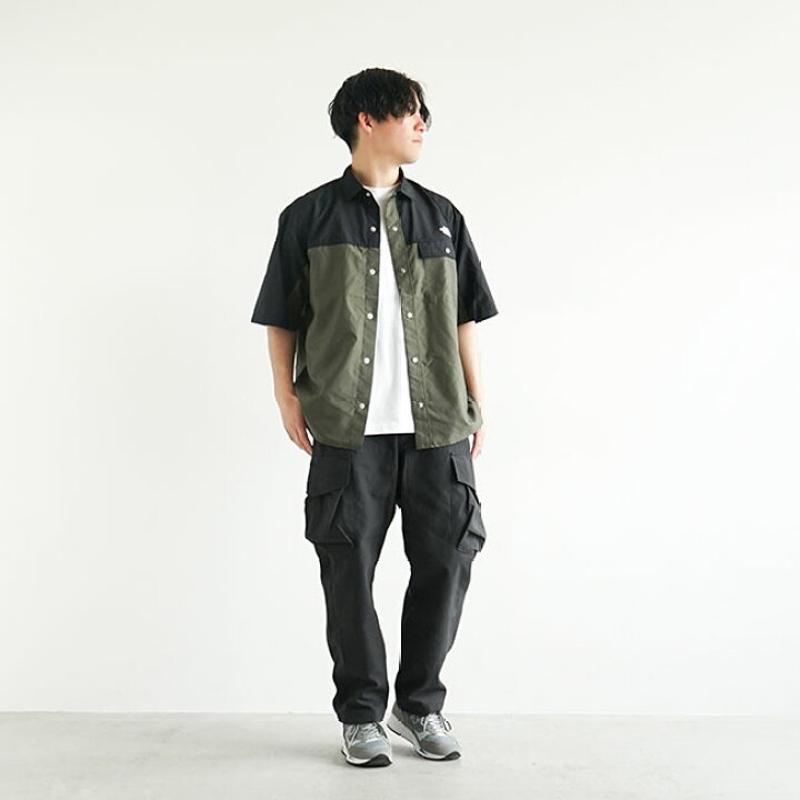 [ザノースフェイス] 半袖シャツ ショートスリーブヌプシシャツ メンズ NR22331 ザ ノース フェイス THE NORTH FACE メンズ アウトドア 半袖シャツ S/S Nuptse Shirt_ショートスリーブヌプシシャツ  NR22331 （ブラック） -靴＆ファッション通販 ロコンド〜自宅で試着、気軽に返品