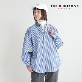 [23AMSBL04]THE SHINZONE(ザ・シンゾーン) STRIPE DADDY SHIRT ストライプダディシャツ トップス 羽織り オーバーサイズ