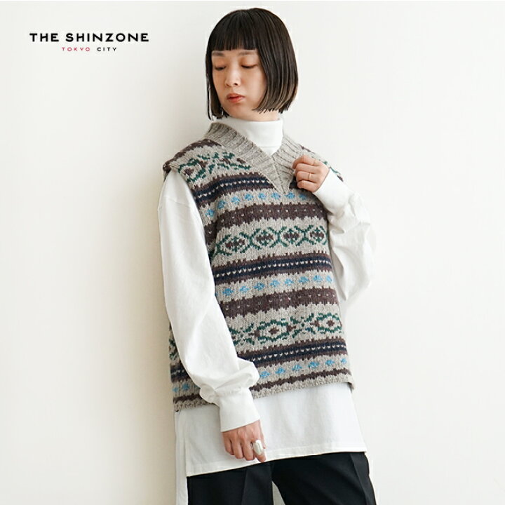楽天市場】[23AMSNI06]THE SHINZONE(ザ シンゾーン) FAIR ISLE VEST 
