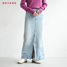 【50%OFF】[MEY-1533]MEYAME(メヤメ) DENIME UPSIDE-DOWN SKIRT(デニムアップサイド-ダウンスカート) レディース デニムスカート タイトスカート