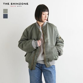 【50%OFF】[21AMSJK04]THE SHINZONE(ザ シンゾーン) MA-1 ミリタリージャケット アウター 中綿 上着 オーバーサイズ