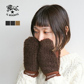 ◇【国内正規販売店】[54232309582]IL BISONTE(イルビゾンテ) 【2023 AUTUMN WINTER COLLECTION】 ミトン 手袋 ボア