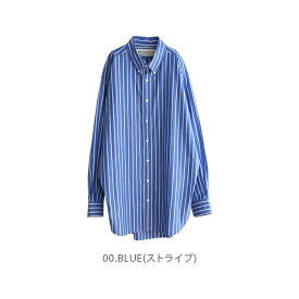 [23AMSBL01]THE SHINZONE(ザ・シンゾーン) STRIPE BIG SHIRTS(ストライプビッグシャツ)/トップス/羽織り/オーバーサイズ