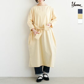 【50%OFF】[yar-22ss-op8]Yarmo(ヤーモ) Smock Dress With Belt / スモックドレスウィズベルト