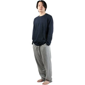 【セール】送料無料 無地 長袖 パジャマ ルームウェア セットアップ 部屋着 上下 セット S M L LL XL 男女兼用 メンズ レディース 大きい 大きいサイズ 薄手 薄い 毛玉ができにくい 黒 グレー ネイビー トップス パンツ 春 夏 綿 綿100 ペア 長袖パジャマ スエット上下