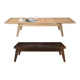 センターテーブル 木製 シック 幅180cm伸長式 ナチュラル ブラウン ローテーブル リビングテーブル コーヒーテーブル りびんぐてーぶる カフェテーブル