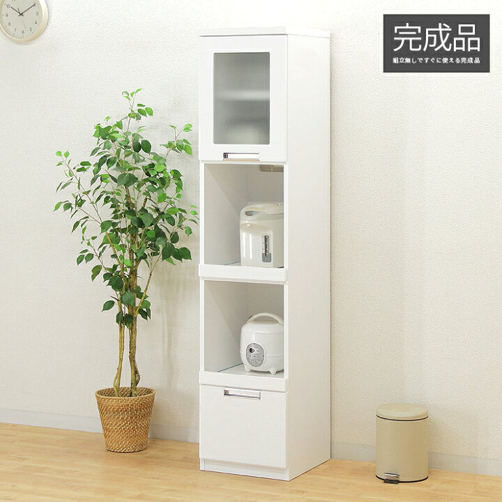 楽天市場 食器棚 完成品 幅40cm ダイニングボード キッチンボード 食器収納家具 キッチン収納棚 キッチンキャビネット 水屋 カップボード 食器収納棚 シンプル ホワイト 白 国産品 日本製 ウッディライフ