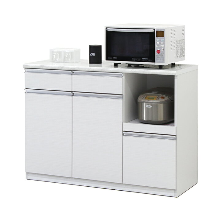 楽天市場】【設置無料】キッチンカウンター 完成品 幅120cm ホワイト 