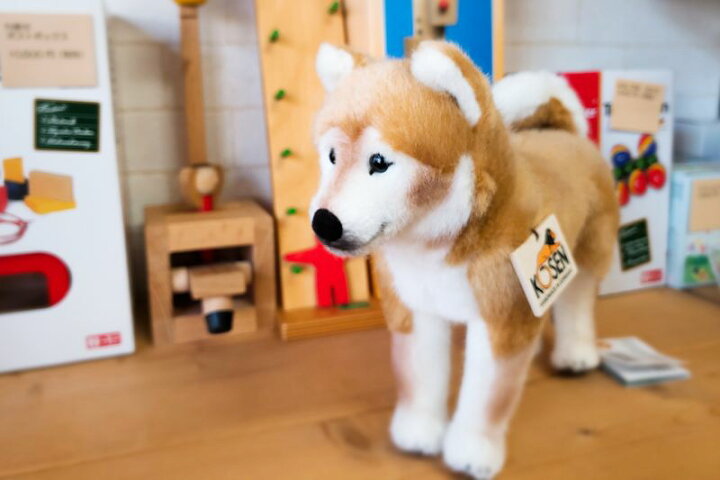 楽天市場 ケーセン 柴犬 ケーセン 動物 出産祝い 誕生日 赤ちゃん ベビー 1歳 2歳 3歳 ぬいぐるみ 木のおもちゃ ウッディモンキー