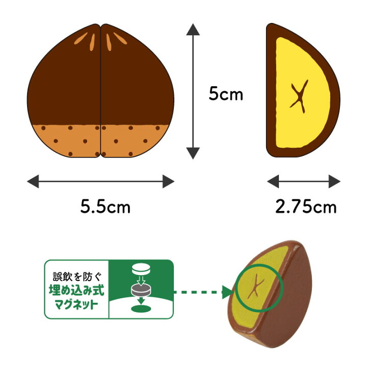 楽天市場】はじめてのおままごと くり【 ウッディプッディ 栗 果物 