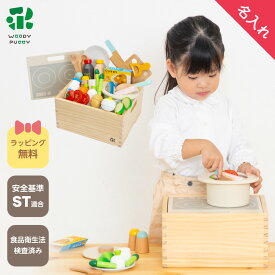 【名入れ無料】 はじめてのおままごと グツグツ煮込みお料理セット【 ウッディプッディ 木のおもちゃ おままごと 3歳 おもちゃ 野菜 WOODYPUDDY おままごとセット木製 マグネット なべ 木製 食材 知育玩具 キッチン 子供 幼児 クリスマス プレゼント 】