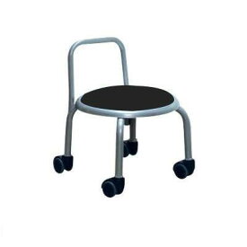 低い 椅子 ローチェア 作業椅子 キャスター付き ガーデニング オフィスチェア キッチン 背もたれ ローキャスターチェア ブラック/シルバー