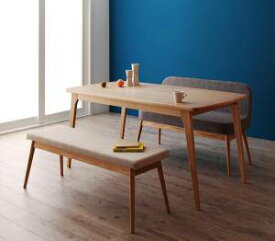 ダイニングテーブルセット 4人用 椅子 ベンチ おしゃれ 安い 北欧 食卓 3点 ( 机+ソファベンチ1+長椅子1 ) 幅150 デザイナーズ クール スタイリッシュ ミッドセンチュリー