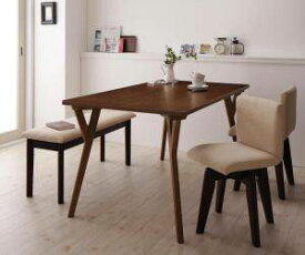 ダイニングテーブルセット 4人用 椅子 ベンチ おしゃれ 安い 北欧 食卓 4点 ( 机+チェア2+長椅子1 ) 幅140 デザイナーズ クール スタイリッシュ ミッドセンチュリー
