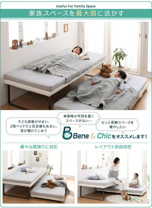 楽天市場】シングルベッド 一人暮らし マットレス付き ベッド下収納 