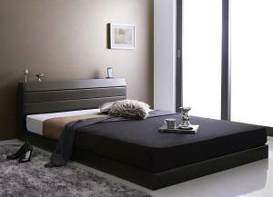 シングルベッド 一人暮らし マットレス付き ローベッド ロータイプ フロア 低床 低い 宮 ヘッドボード 枕元 棚 ラック 携帯 ティッシュ メガネ リモコン 頭上 収納 コンセント スマホ 充電 す