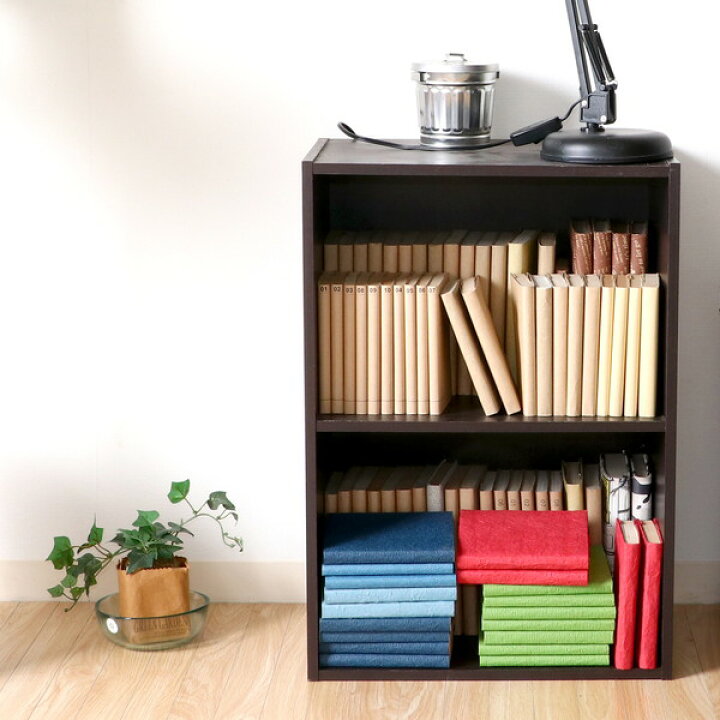 楽天市場 本棚 おしゃれ 北欧 安い 収納 整理 棚 ラック 大容量 子供 シェルフ 書棚 単行本 コミック 文庫本 漫画 マンガ Cd Dvd マガジンラック ブラウン 幅42 奥行29 高さ60 Woods ウッズ