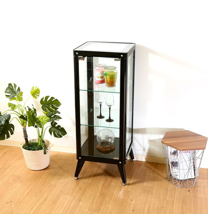 市場 コレクションケース Led 幅40 薄型 飾り棚 奥行き30 高さ1 小さめ コンパクト ガラスキャビネット ブラウン おしゃれ