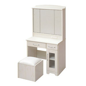 あす楽 ドレッサー テーブル デスク一体型 化粧台 コスメ 鏡台 机兼用 収納 姿見 収納椅子付き イス スツール 三面鏡 3面鏡 コンセント コンパクト ミニ 北欧 アンティーク かわいい 姫系 ジ