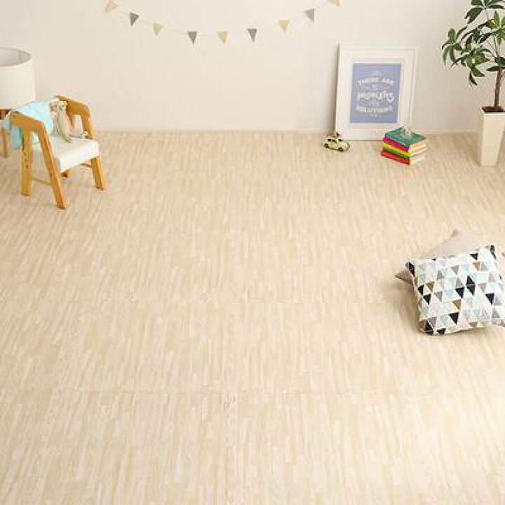 楽天市場 クッションフロア マット 48枚 60cm 子供 子供部屋 赤ちゃん キッズ おしゃれ あったか 防音 コルクカーペット コルクマット ジョイントマット タイルカーペット フローリングカーペット フロアマット プレイマット パズルマット クッション キッズラグ 厚手