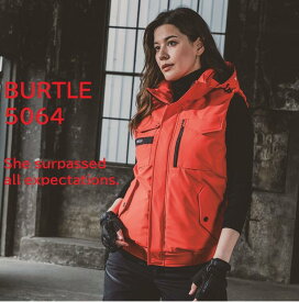 BURTLE 防寒ベスト ユニセックス 5064 S-3XL 全4色マイクロソフトシェル　ポリエステル100% ホームランドリー仕様強撥水加工　防水ラミネート加工　耐水圧10000mmバートル 2025-26AW 新商品