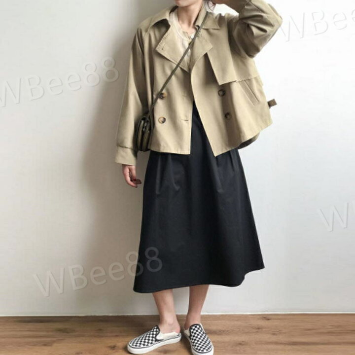 楽天市場】ライトアウター ゆったり 長袖 秋 春コート ショートコート 