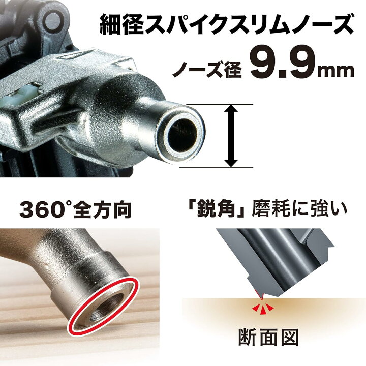 楽天市場】マキタ(makita) 高圧エア釘打 ケース付 50mm 青 AN514HM 