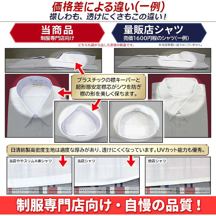 楽天市場 学生服 シャツ 3枚セット 楽天91週連続1位累計80万枚 形態安定 スクールシャツ 長袖 男子 透け難い 肌に無刺激ノンホルマリン 速乾 部屋干しok 日清紡 Uvカット95 9 ノーアイロン メンズ ワイシャツ ホワイト 学生用カッターシャツ 白 大きなサイズ 形状安定