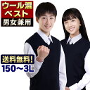 学生服 ベスト 暖かウール【レビュー投稿で200円OFFクーポン発行】制服 男女兼用 濃紺 通学用 Vネック スクールベスト…