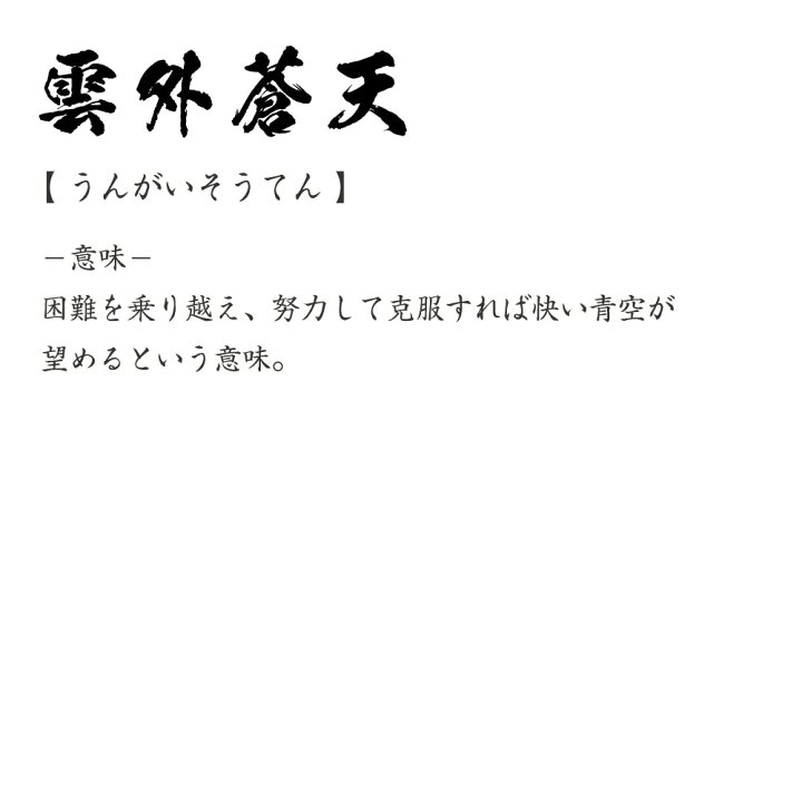 楽天市場 雲外蒼天 うんがいそうてん オリジナル プリント Tシャツ 書道 習字 四字熟語 メンズ レディース キッズ S M L Ll Xl Xxl 1 130 140 150 G S G M G L つなぎ服と作業服のワークプロ