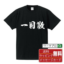 一目散 (いちもくさん) オリジナル プリント Tシャツ 書道 習字 【 三字熟語 】 メンズ レディース キッズ S M L LL XL XXL 120 130 140 150 G-S G-M G-L 【 文字Tシャツ おもしろtシャツ 誕生日 記念日 特別な日 プレゼント 等 】