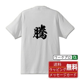 【楽天スーパーSALE P10倍】 騰 (あがる) オリジナル プリント Tシャツ 書道 習字 【 一文字 】 メンズ レディース キッズ S M L LL XL XXL 120 130 140 150 G-S G-M G-L 【 おもしろ Tシャツ 面白いtシャツ 男性 女性 子供 チーム サークル 等 】