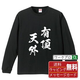 【楽天スーパーSALE P10倍】 有頂天外 (うちょうてんがい) オリジナル Tシャツ 書道家が書く おすすめ プリント 長袖 Tシャツ 【 四字熟語 】 メンズ レディース キッズ XS S M L LL XL XXL 【 ギフトTシャツ おもしろtシャツ 記念日 誕生日 お祝い プレゼント 等 】