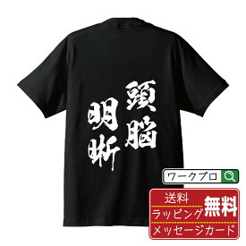 【楽天スーパーSALE P10倍】 頭脳明晰 (ずのうめいせき) オリジナル プリント Tシャツ 書道 習字 【 四字熟語 】 メンズ レディース キッズ S M L LL XL XXL 120 130 140 150 G-S G-M G-L 【 自分Tシャツ 座右の銘tシャツ おもしろ お祝い サプライズ 等 】