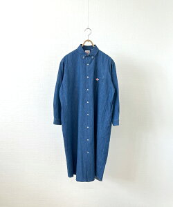 DANTON WOMEN'S DENIM DUNGAREE B.D SHIRT DRESS _g fj_K[{^_EVchX 2025SS fjs[X Vcs[X {^_E