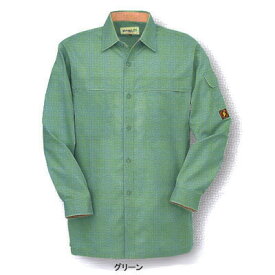 作業着 作業服 コーコス P-5588 防汚・製品制電 長袖シャツシャツ 4L・グリーン9[作業服から事務服まで総アイテム数10万点以上!][綺麗で丁寧な刺しゅう職人の店]